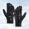 Svarta fleecefodrade touchscreen-handskar