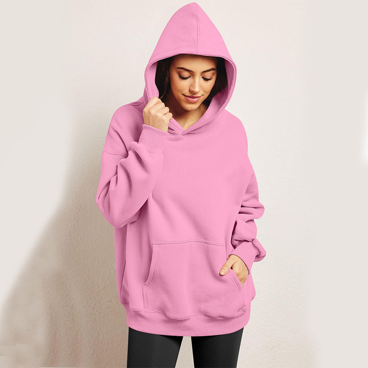 Oversize hoodie med fleecefoder
