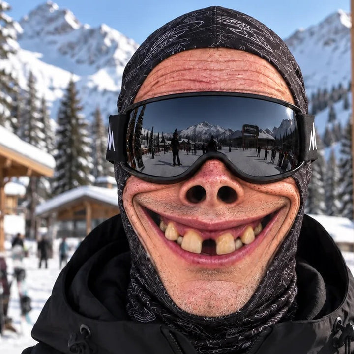 Balaclava med tryckt ansikte