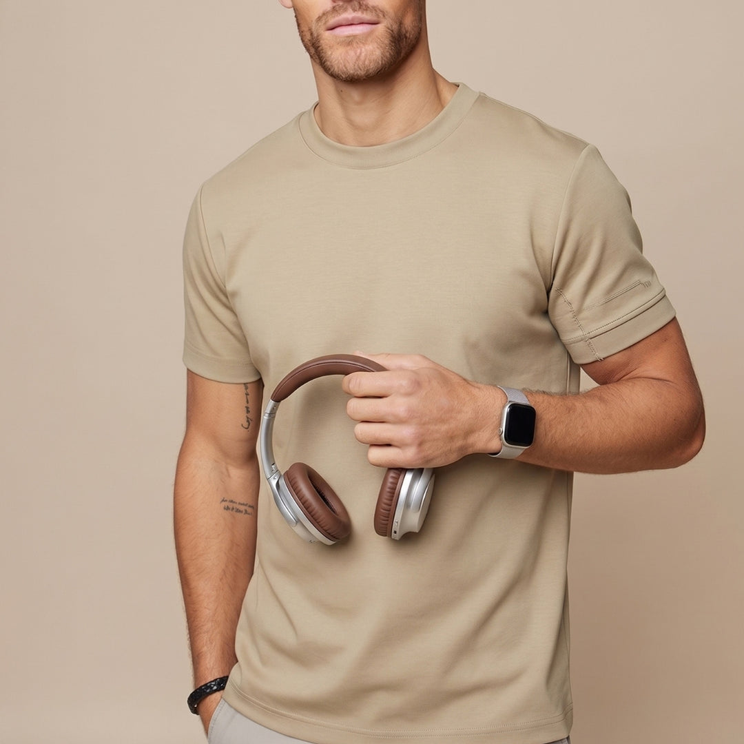 Herr-T-shirt | Slim fit | Rund hals