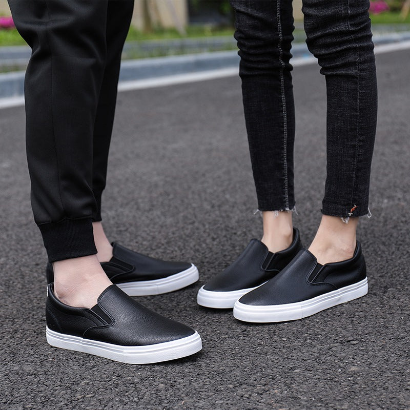 Herr Slip-On Sneakers med Elastisk Insats och Vit Sula