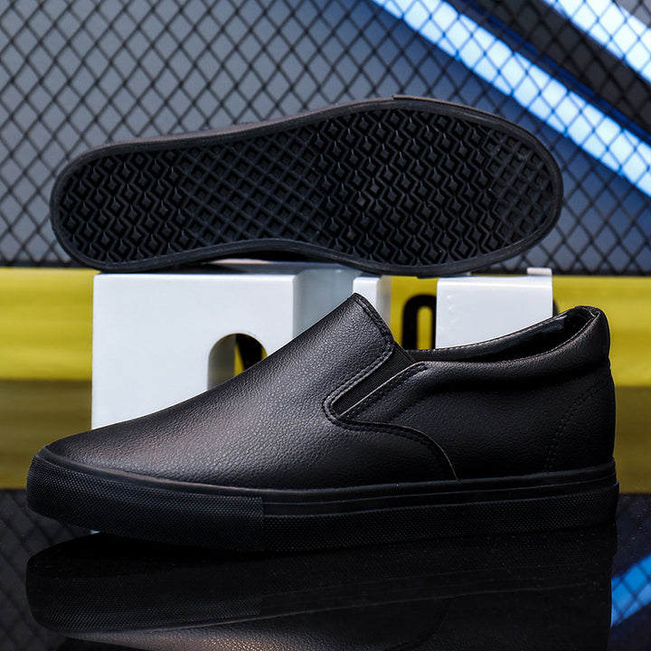 Herr Slip-On Sneakers med Elastisk Insats och Vit Sula
