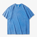 Herr T-shirt | Tvättad Effekt | Rund Hals | Kort Ärm