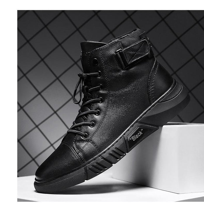 Men's Black High-Top Lace-Up Sneaker - Corey