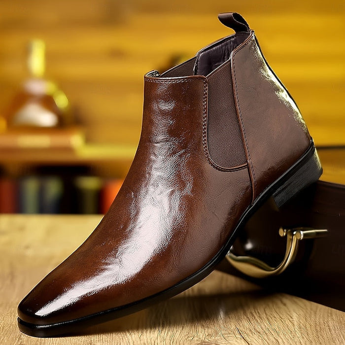 Herr Chelsea Boots Spetsig Tå Elastiska Sidopaneler