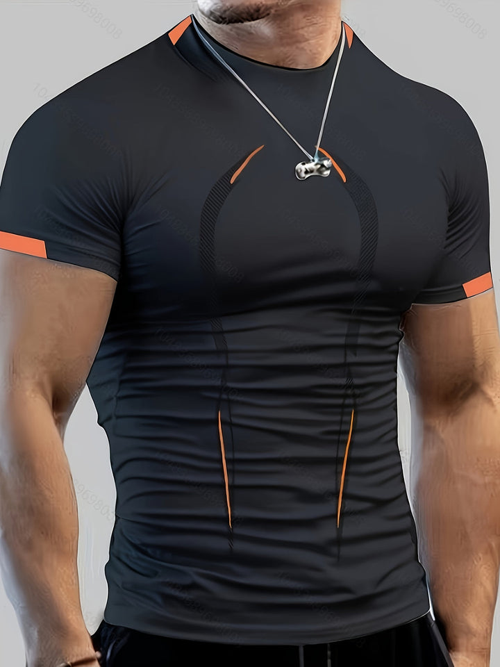 Herr T-shirt | Slimfit | Kort Ärm | Rund Hals