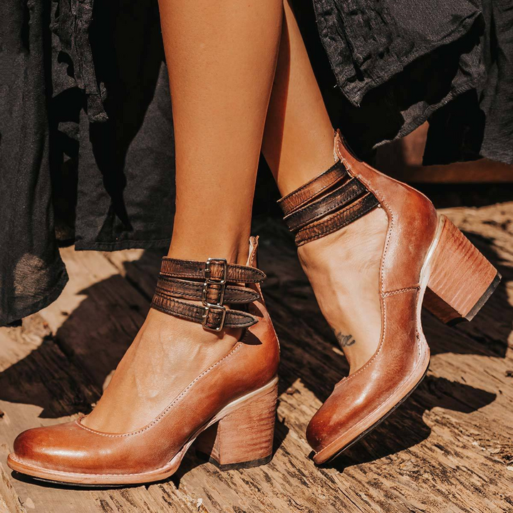Dam Stövlar | Blockklack | Spännedetalj