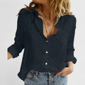 Dams Blus | Blommig | V-ringad