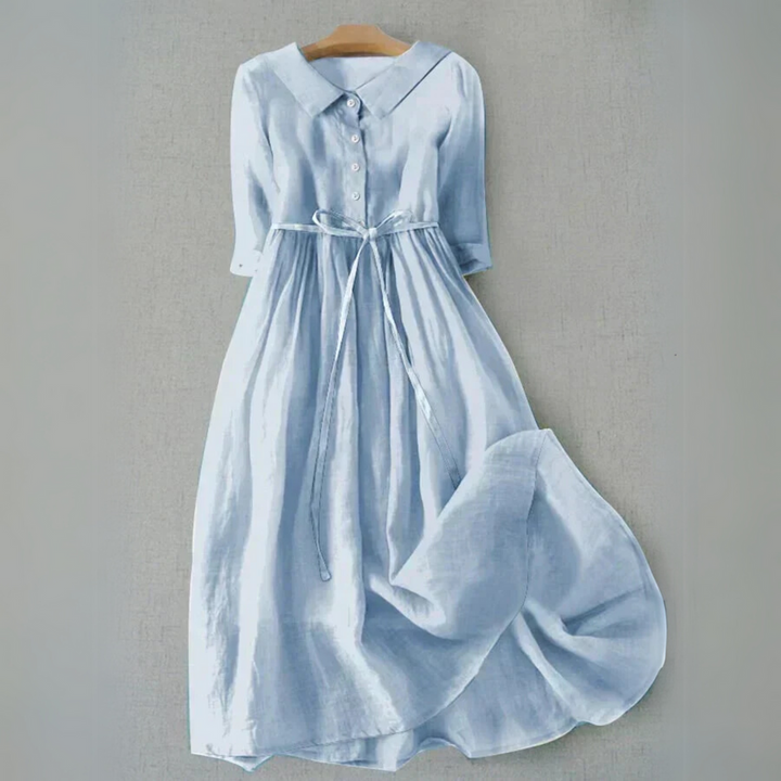 Dam Klänning | Midi Knäppning | Elegant