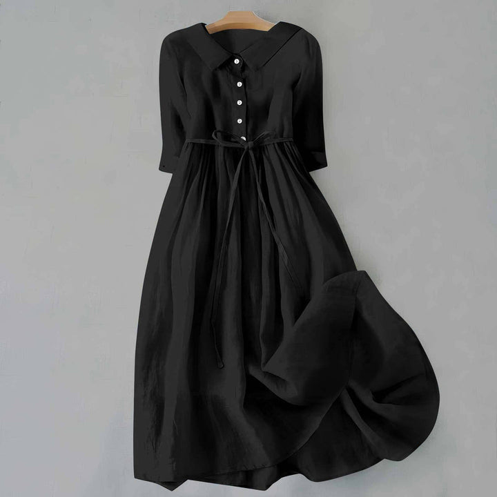 Dam Klänning | Midi Knäppning | Elegant