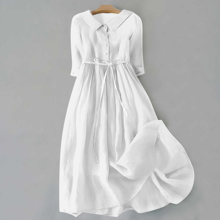 Dam Klänning | Midi Knäppning | Elegant