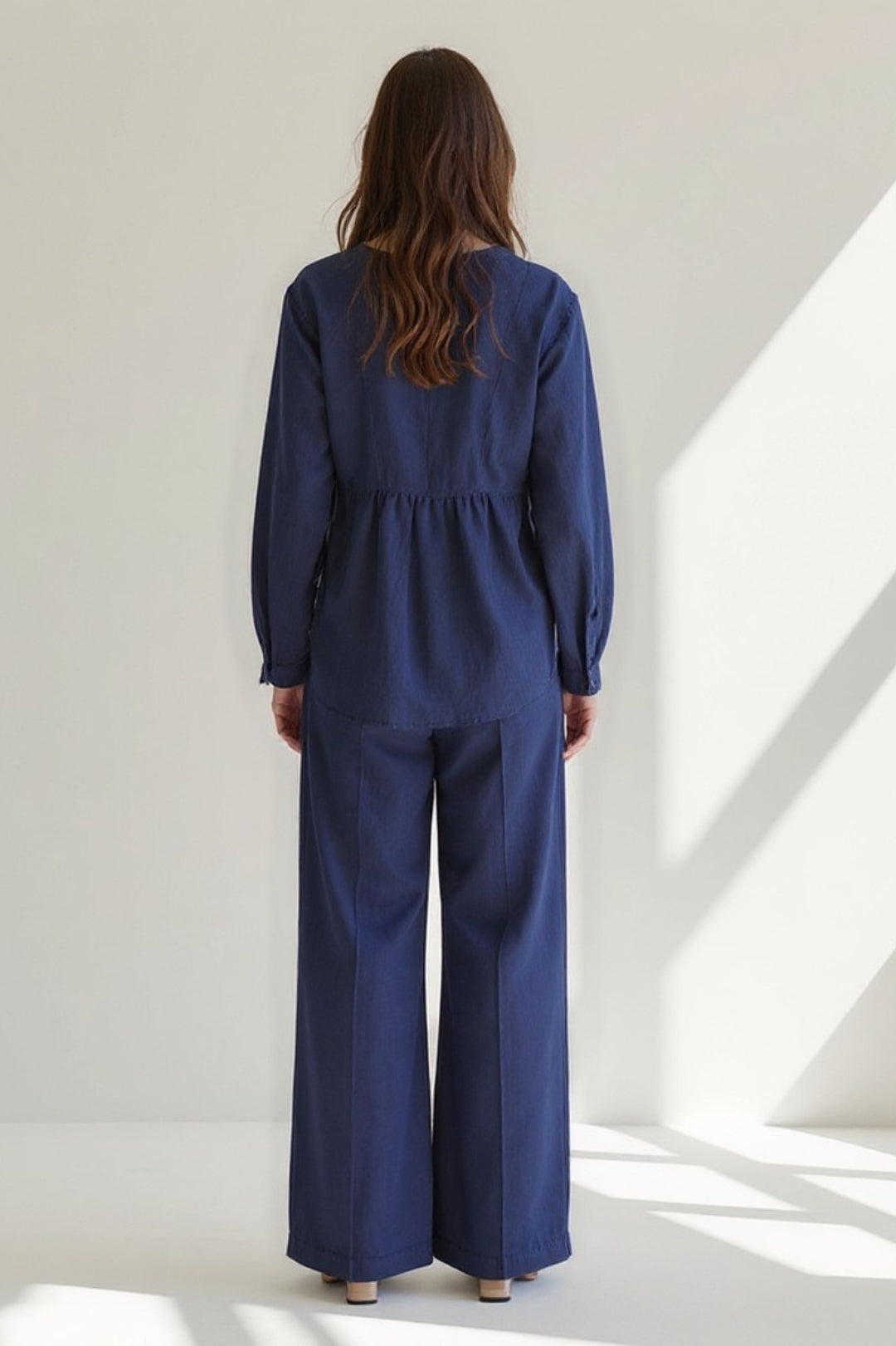 Dam Set | Minimalistisk Rak Passform | Med Knappar