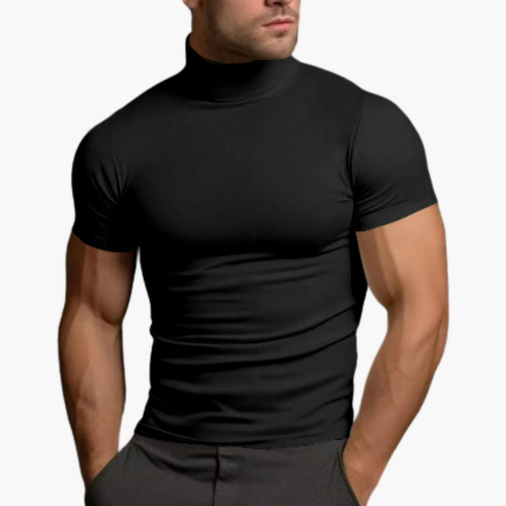 Herr T-shirt | Slimfit | Hög Krage