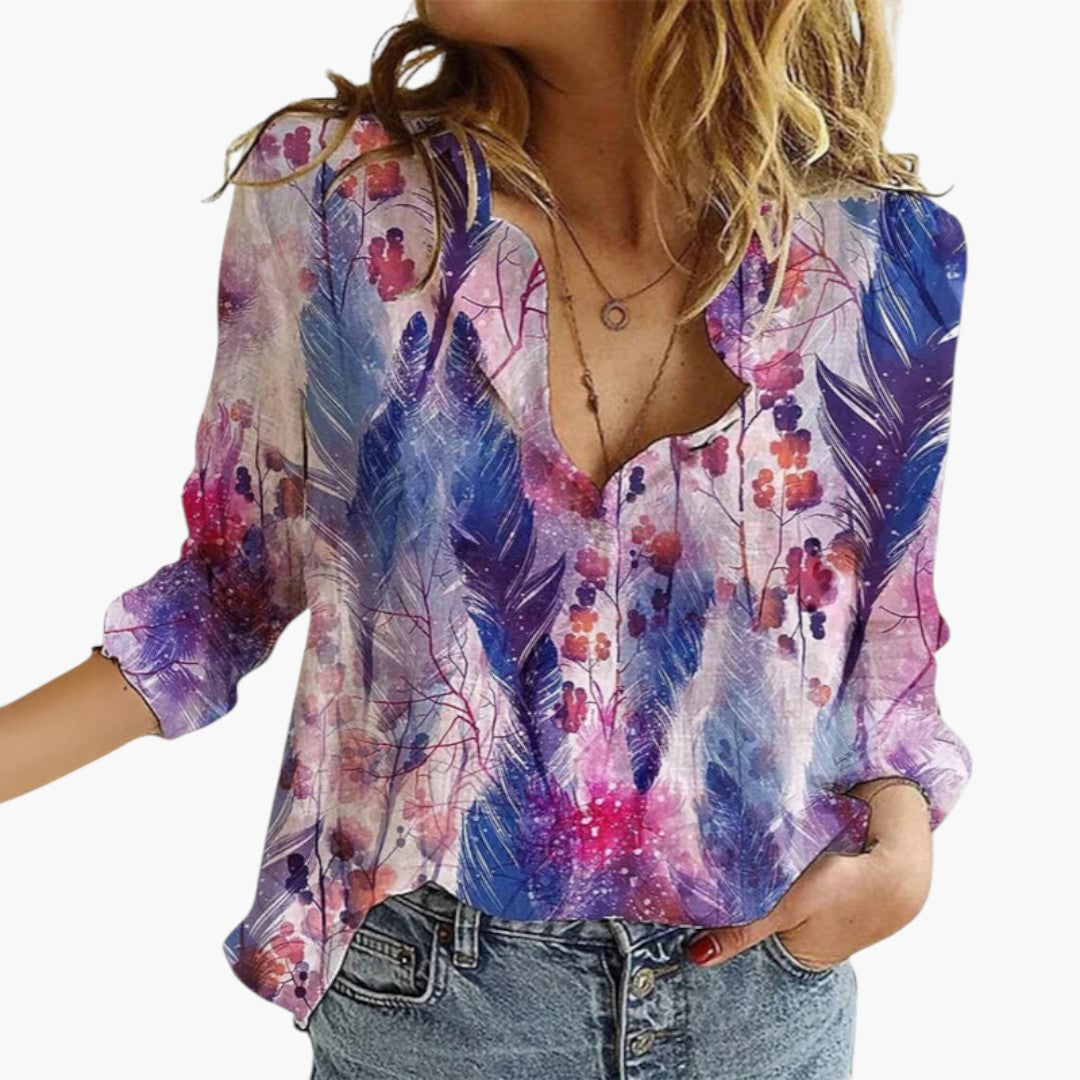 Dam Blus | Oversized | V-Ringad