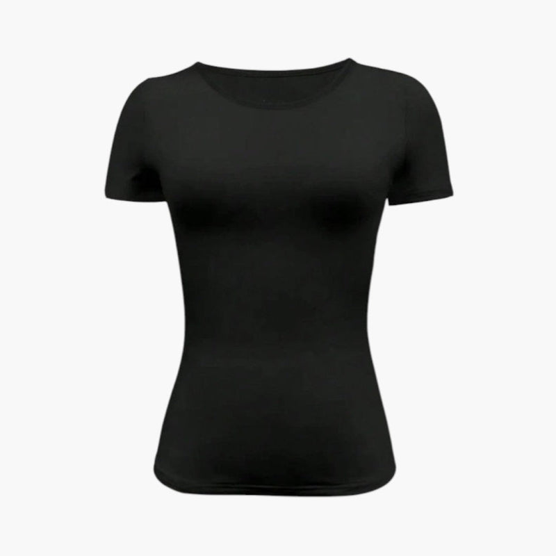 Dam Topp | Slimfit | Kort Ärm