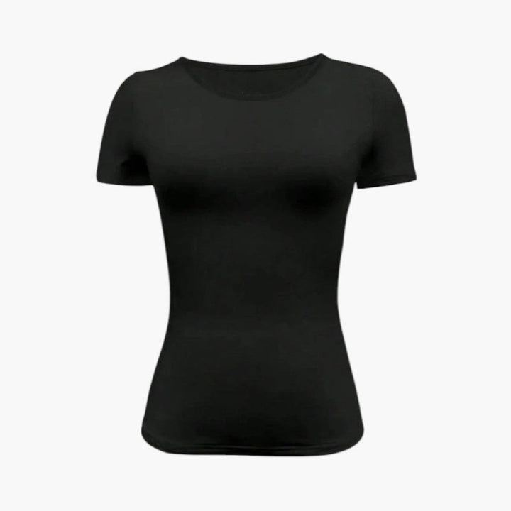 Dam Topp | Slimfit | Kort Ärm