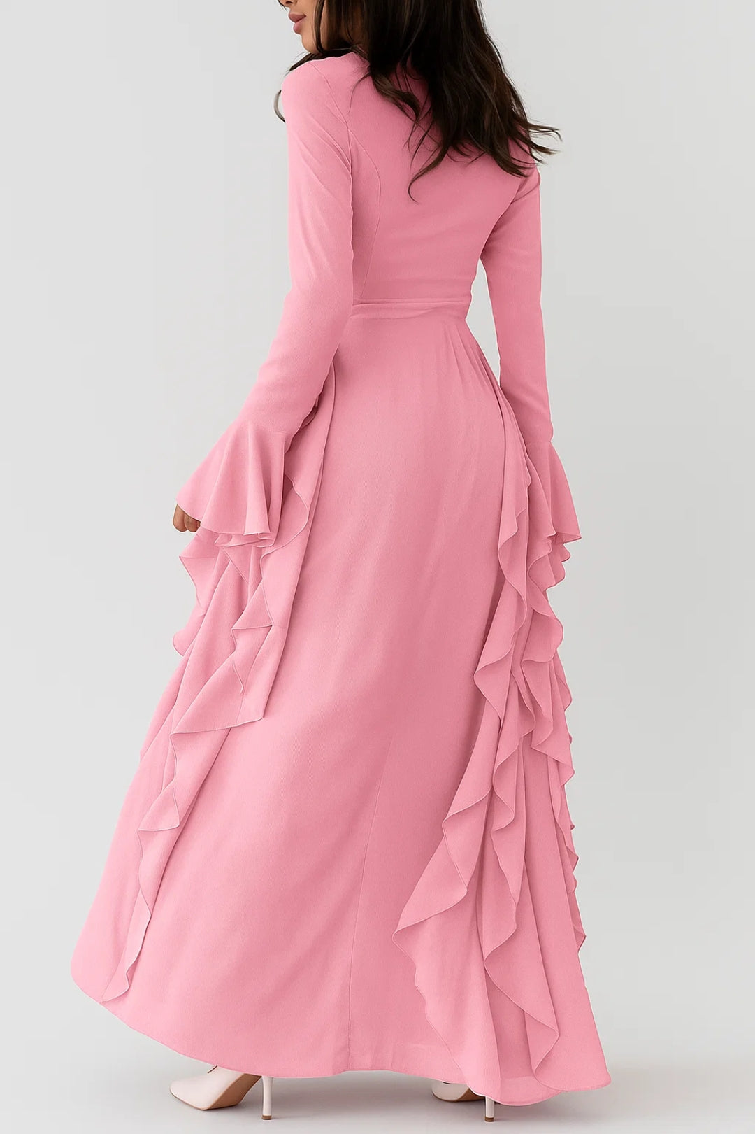 Dam Klänning | Elegant | Volangdetaljer