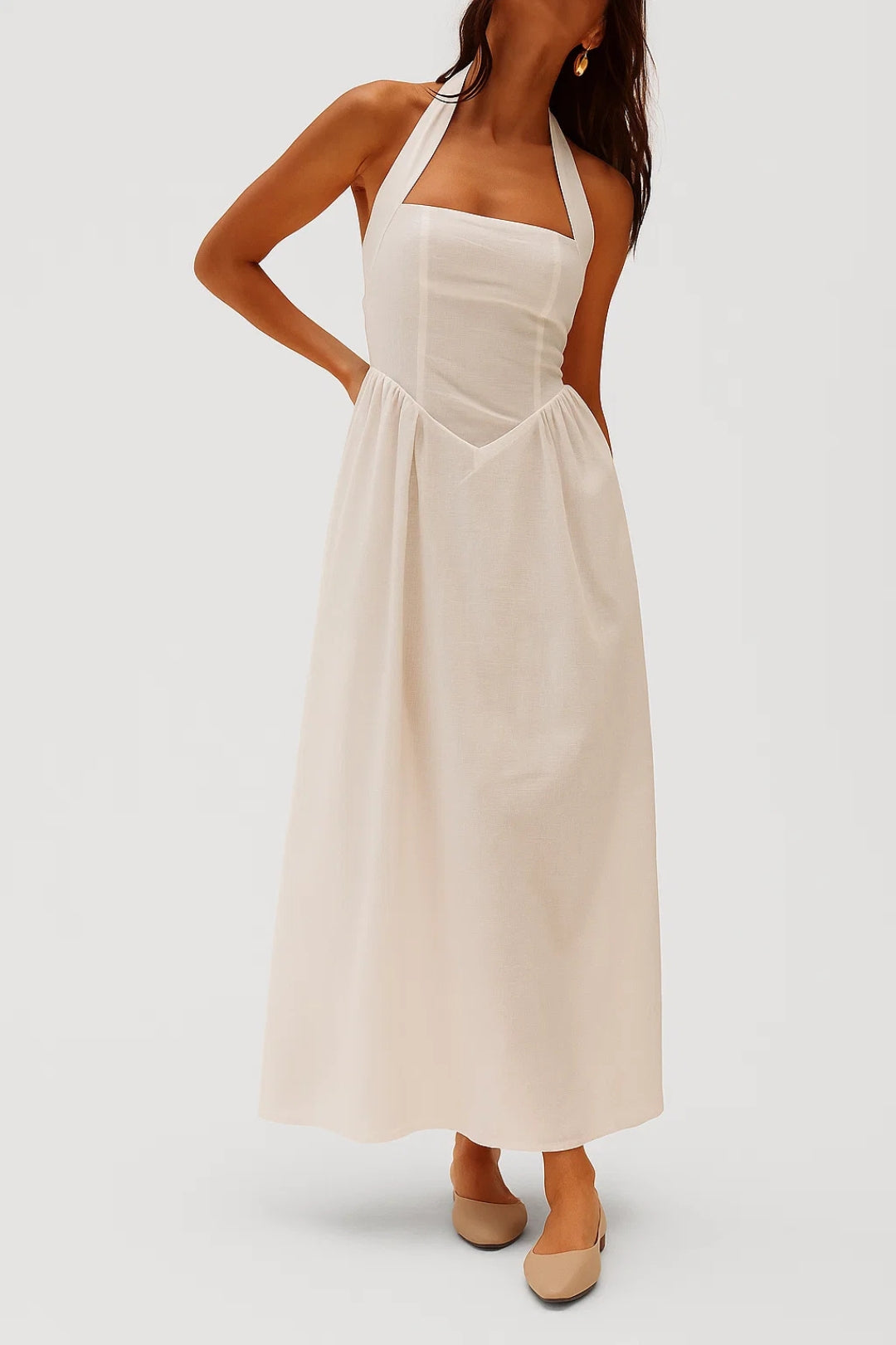 Dam Klänning | Elegant A-linje | Halterneck