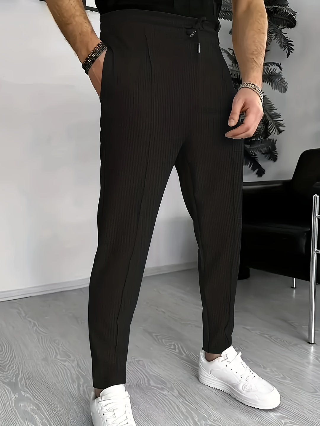 Herr Byxor | Tapered Slimfit | Med Dragsko