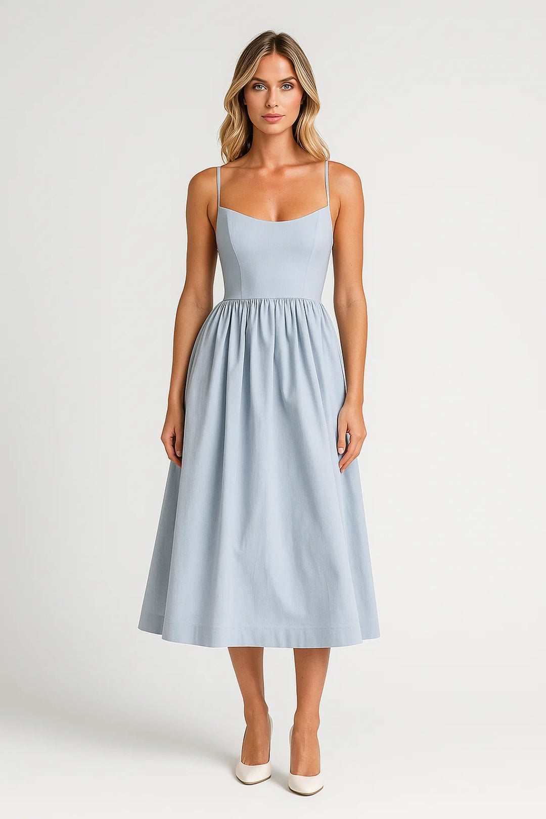 Dam Klänning | Elegant | Utsvängd Midi