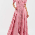 Klänning Maxi | Elegant Klänning | Puffärmar | Markerad Midja