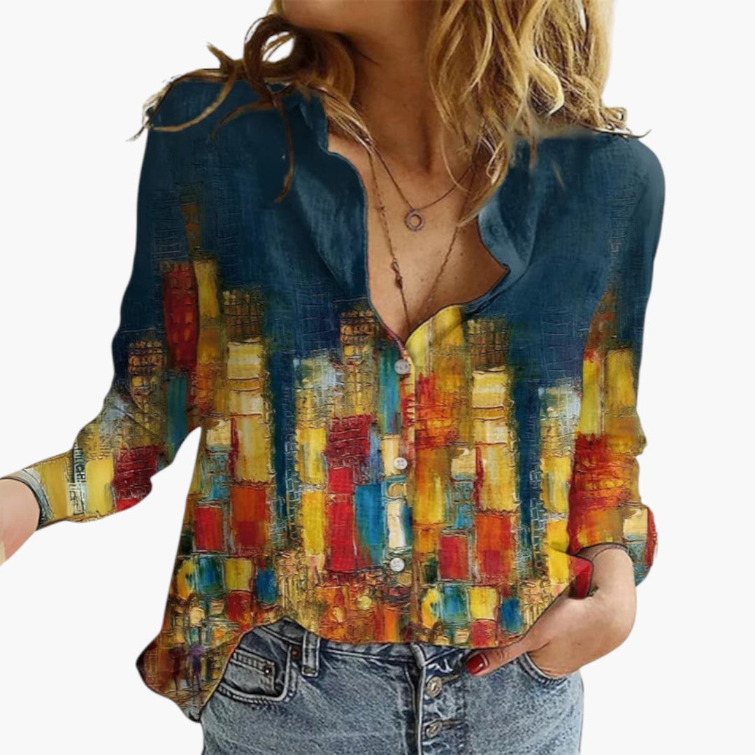 Dam Blus | Oversized | V-Ringad