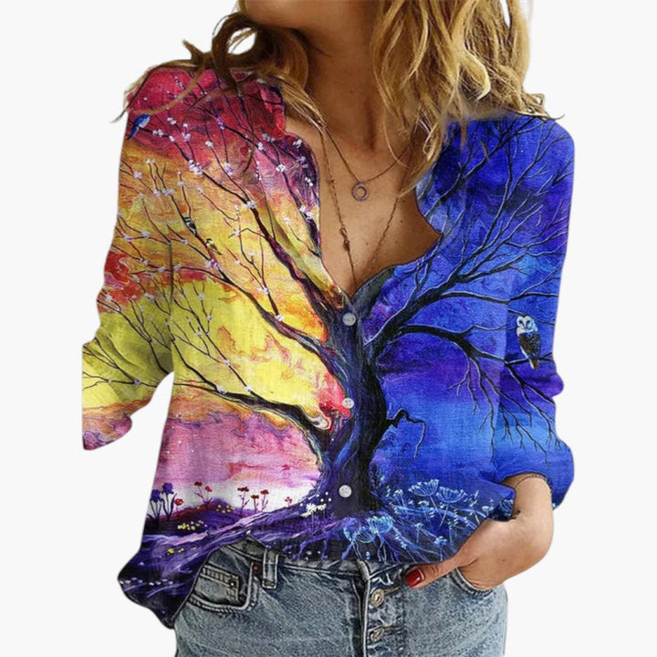 Dam Blus | Oversized | V-Ringad