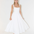 Klänning Maxi | Elegant A-linje Klänning | Breda Axelband | Tidlös Design