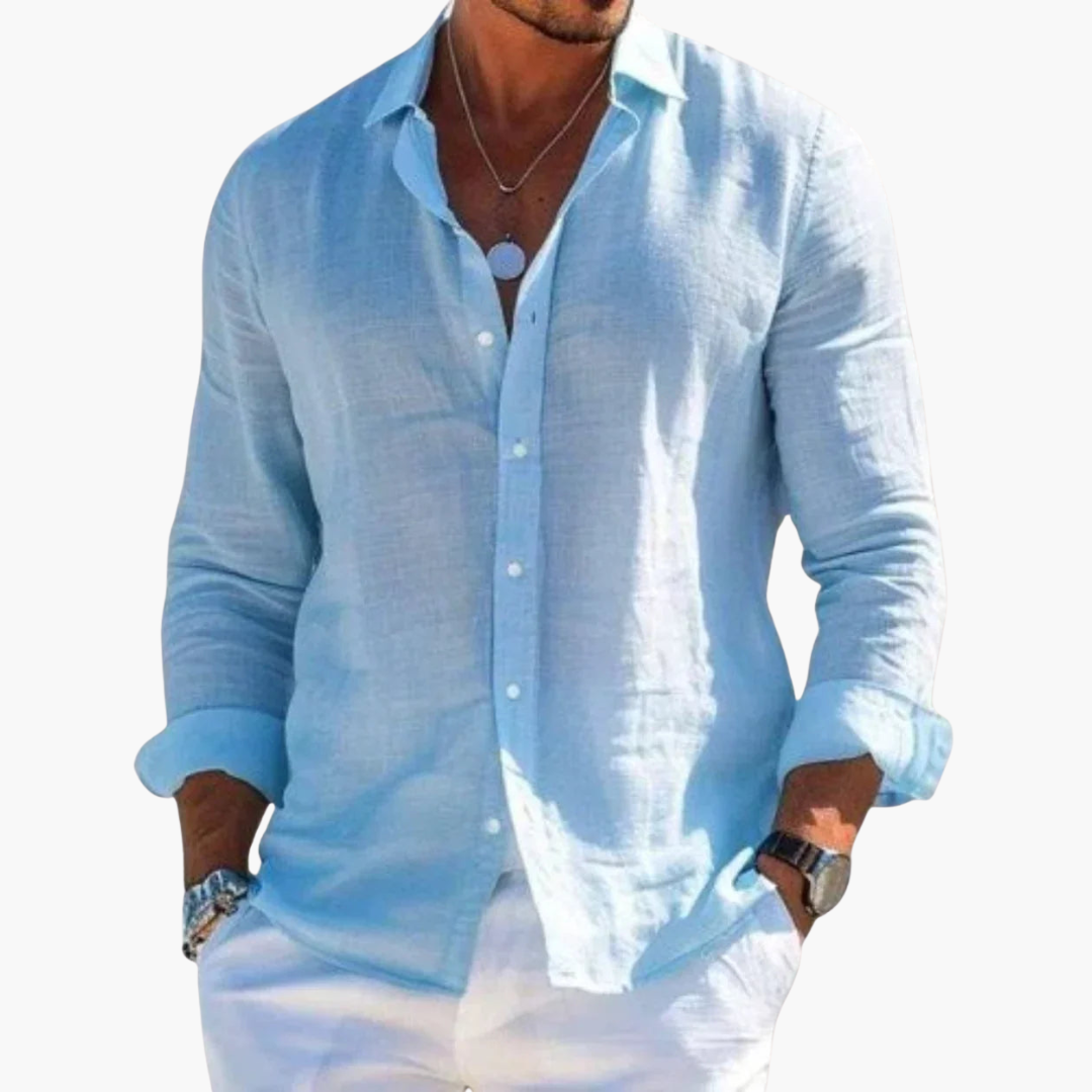 Herr Skjorta | Slimfit | Med Knappar