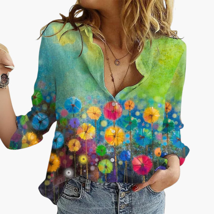 Dam Blus | Oversized | V-Ringad