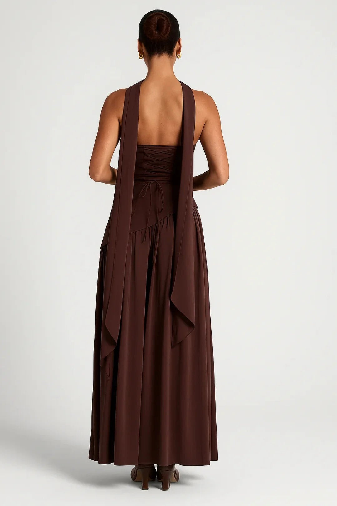 Dam Klänning | Elegant | Strapless Plisserad Slits