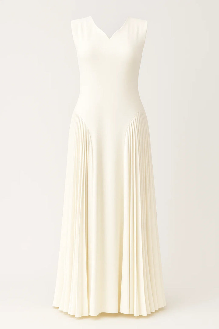 Dam Klänning | Elegant | Plisserad Design