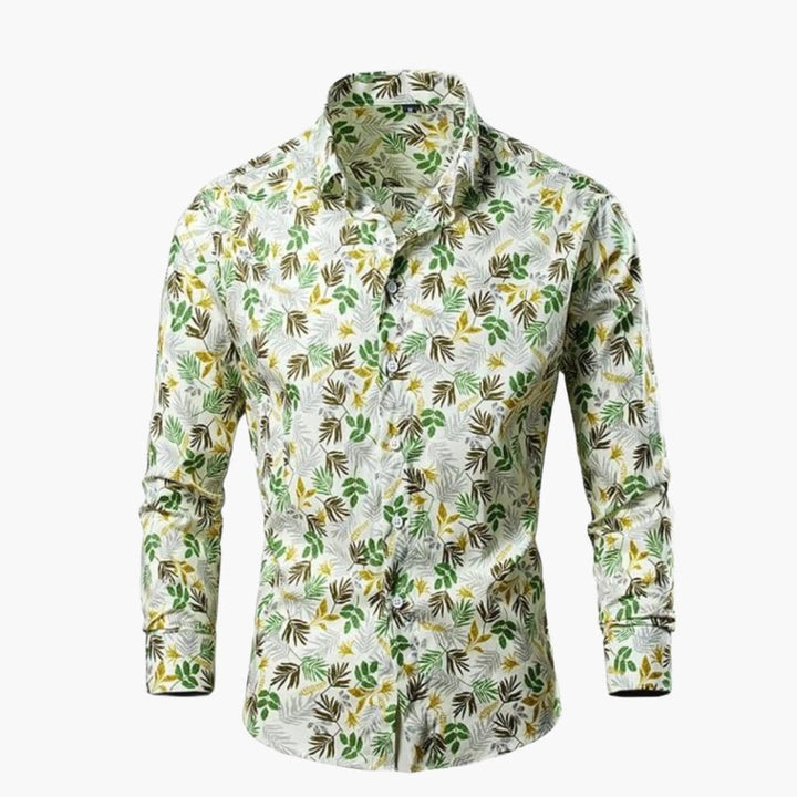 Herr Skjorta | Slimfit | Blommigt Mönster