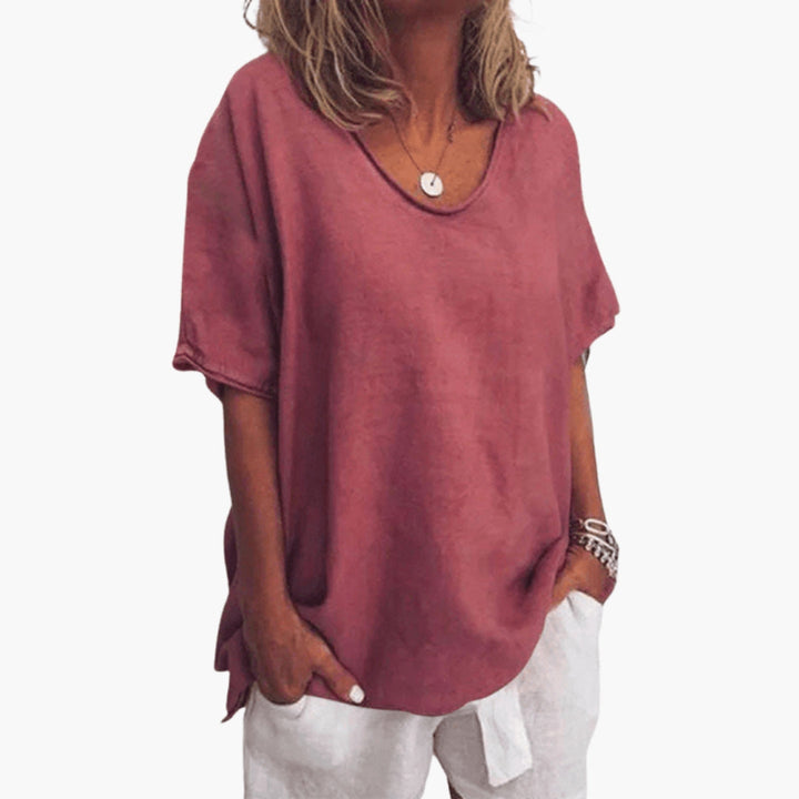 Dam Topp | Oversized | Kort Ärm