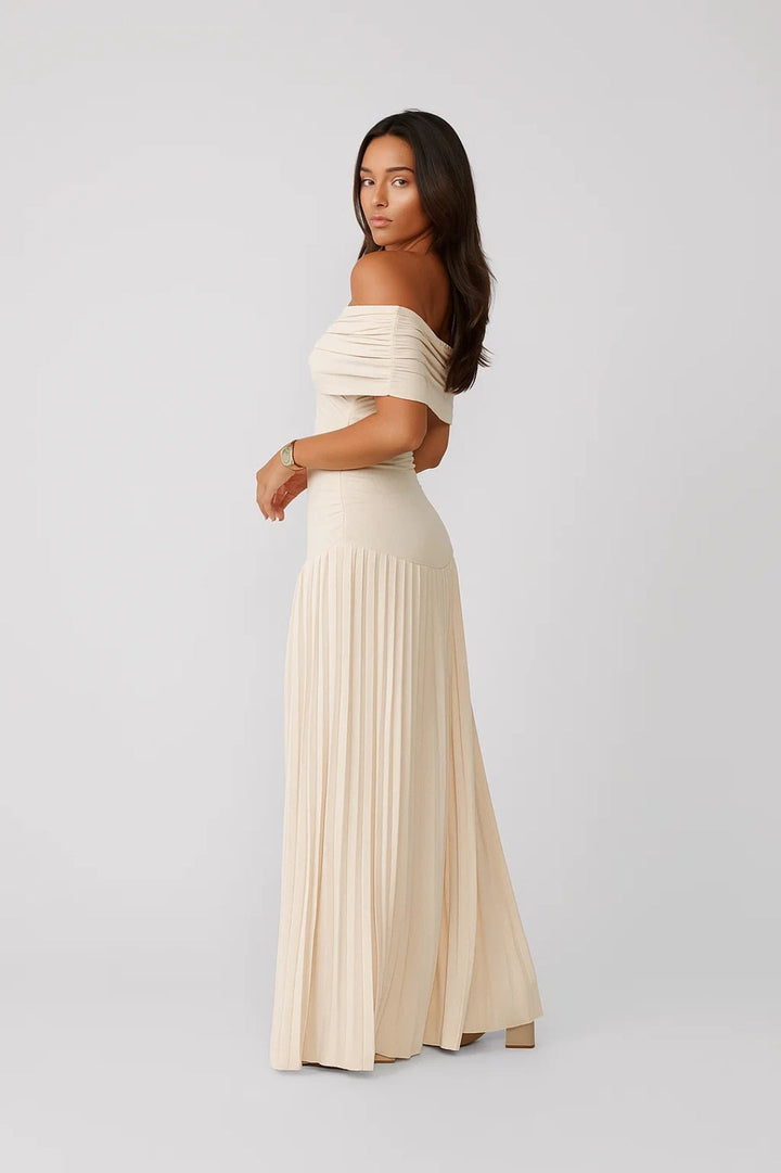 Dam Klänning | Elegant | Plisserad