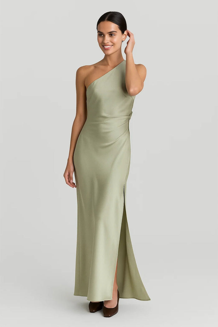 Dam Klänning | Elegant | One Shoulder | Med Slits