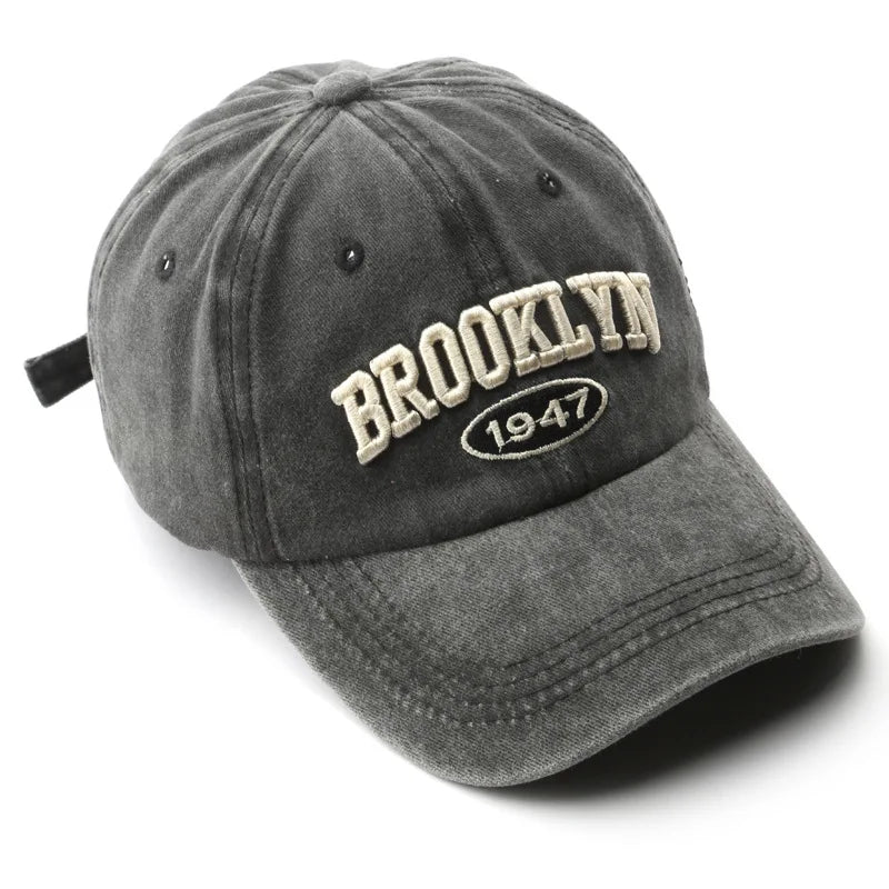 Baseballkeps för kvinnor | Justerbar passform | Broderad | Bomstickad struktur | Trendy streetstil