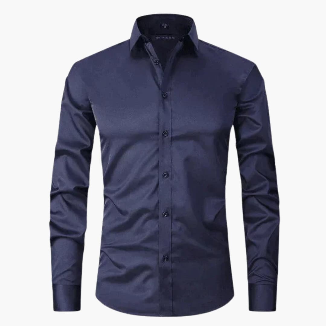 Herr Skjorta | Slim Fit | Med Knappar
