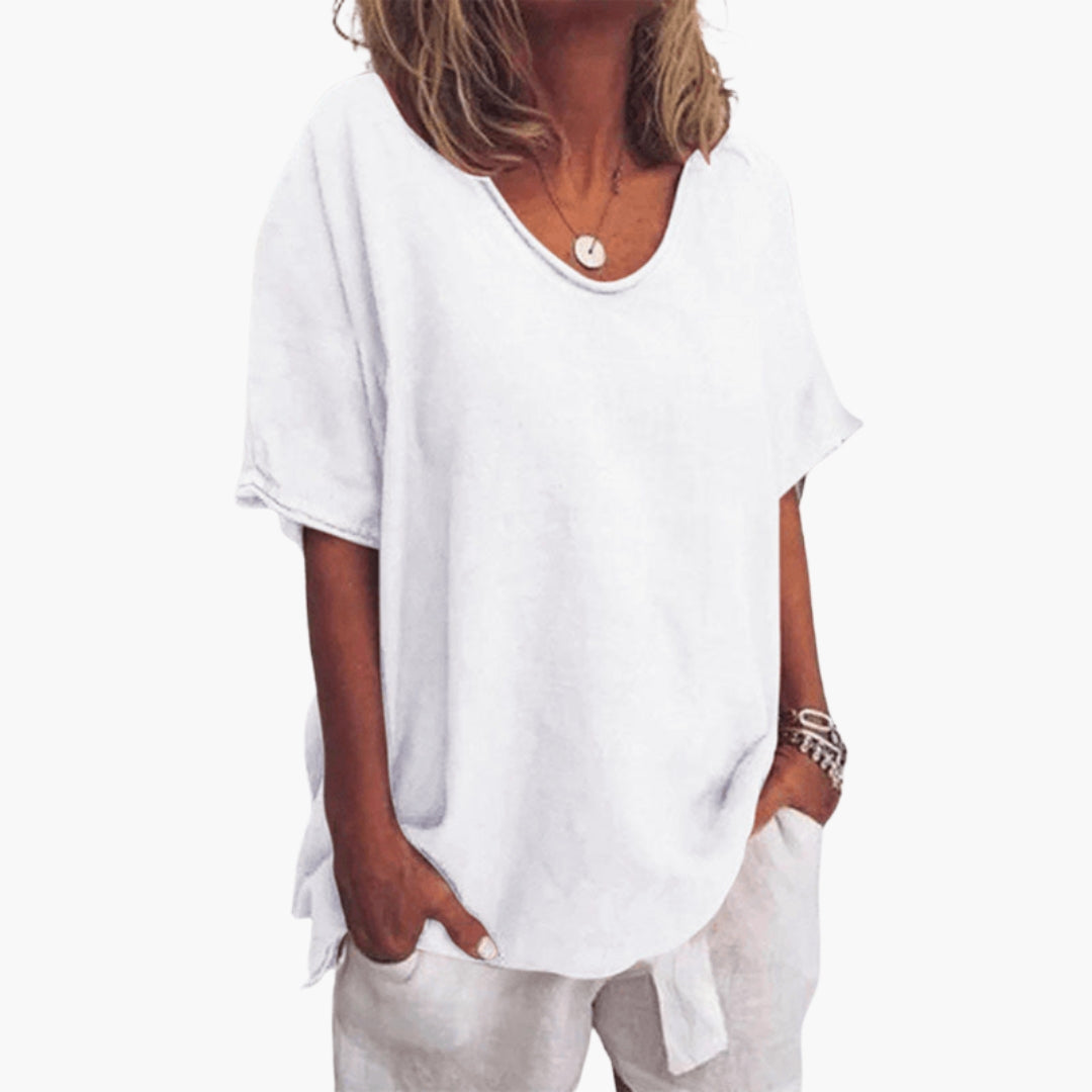 Dam Topp | Oversized | Kort Ärm