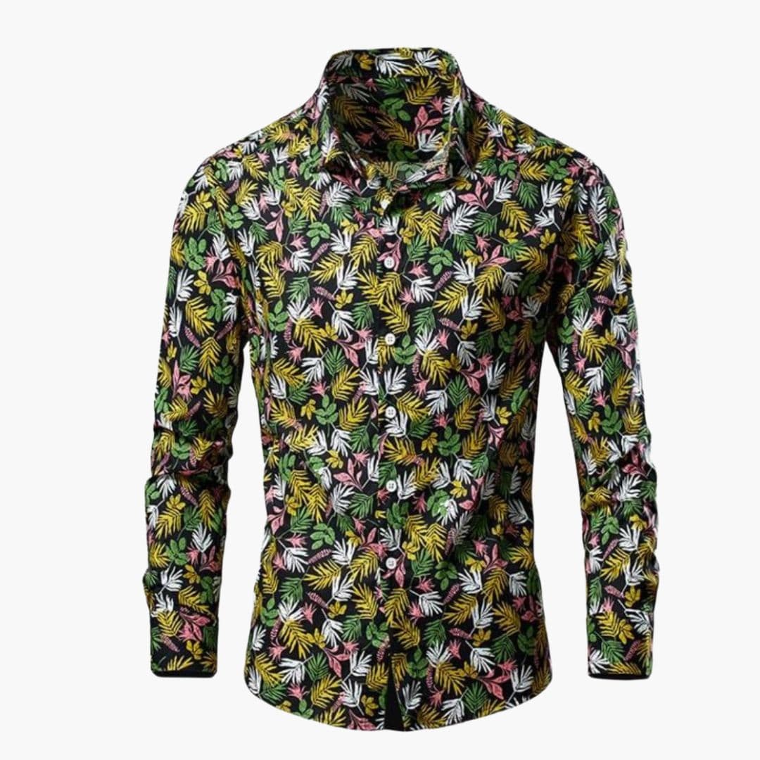 Herr Skjorta | Slimfit | Blommigt Mönster