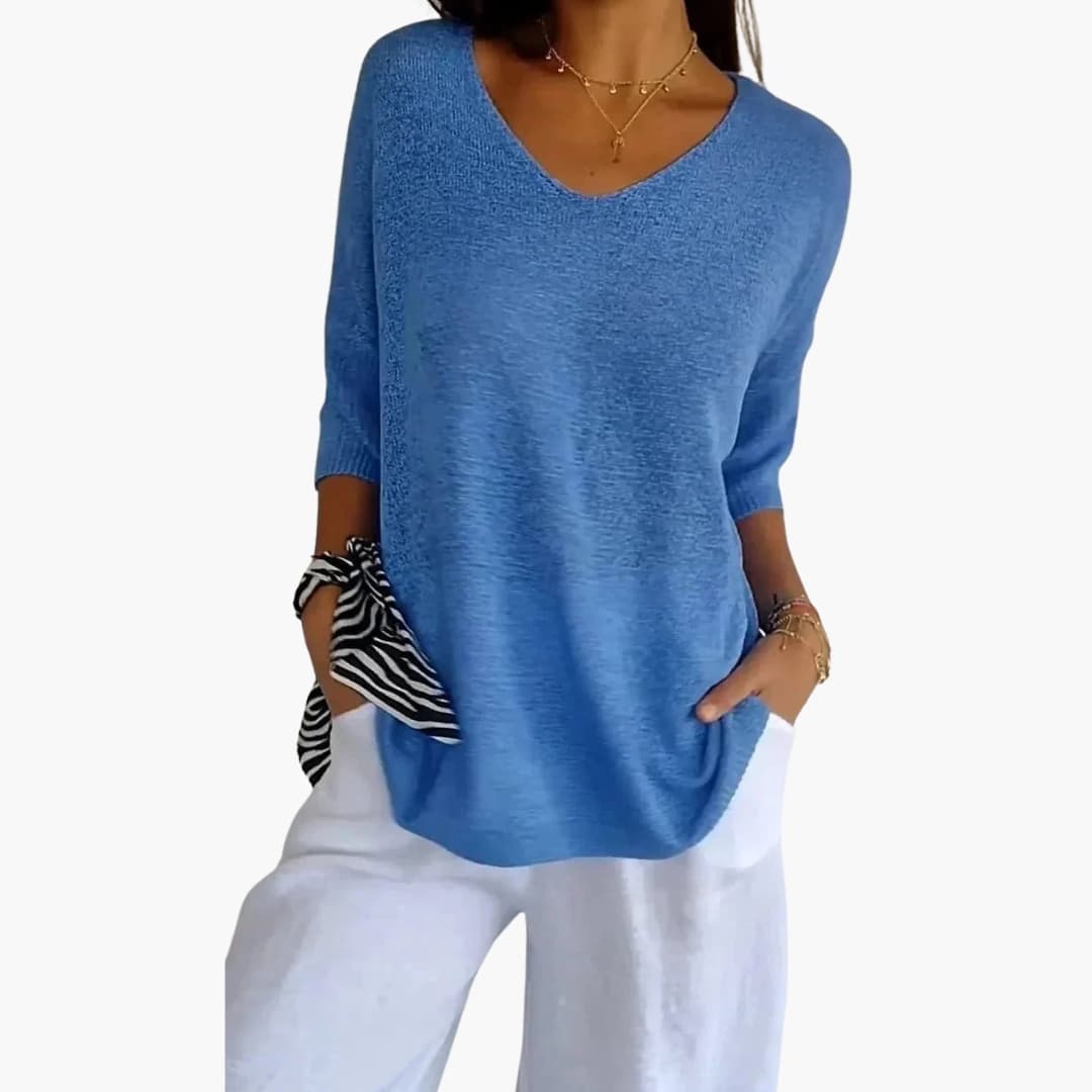 Dam Tröja | Oversized | V-Ringad