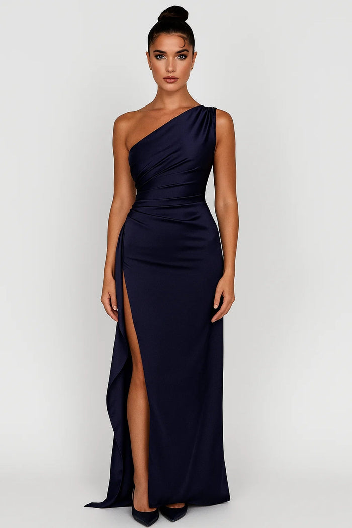 Dam Klänning | Elegant | One Shoulder Slits Maxi