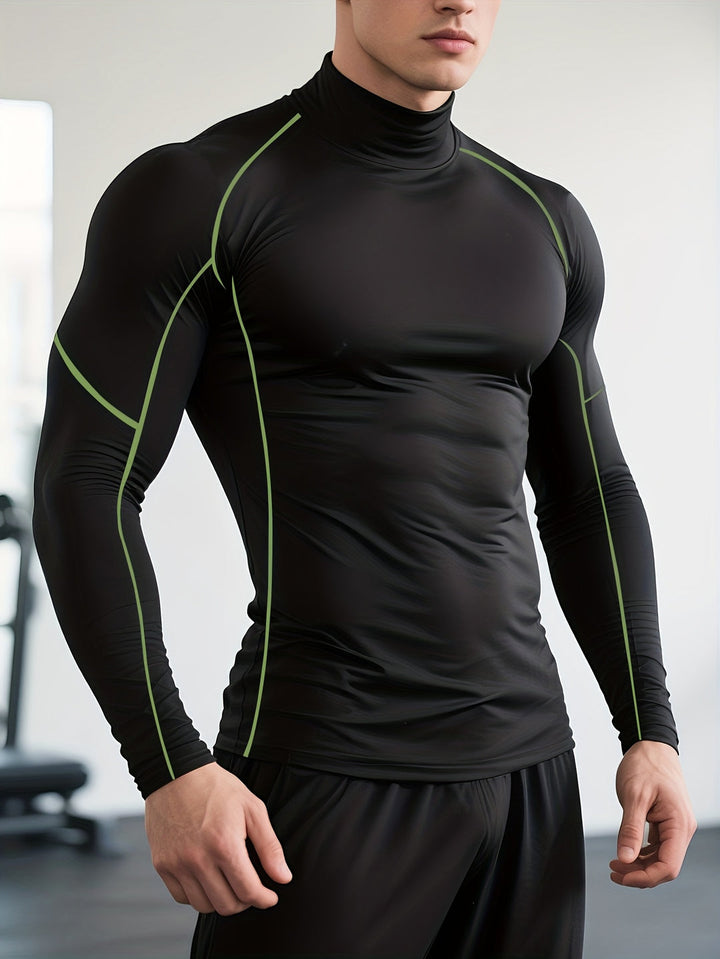 Herr T-shirt | Slimfit | Hög Krage