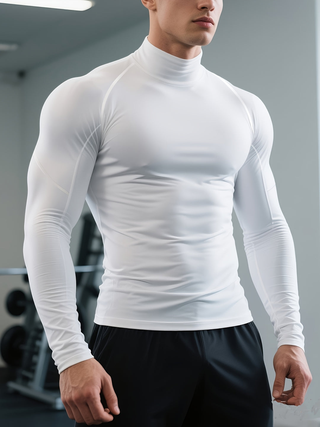Herr T-shirt | Slimfit | Hög Krage