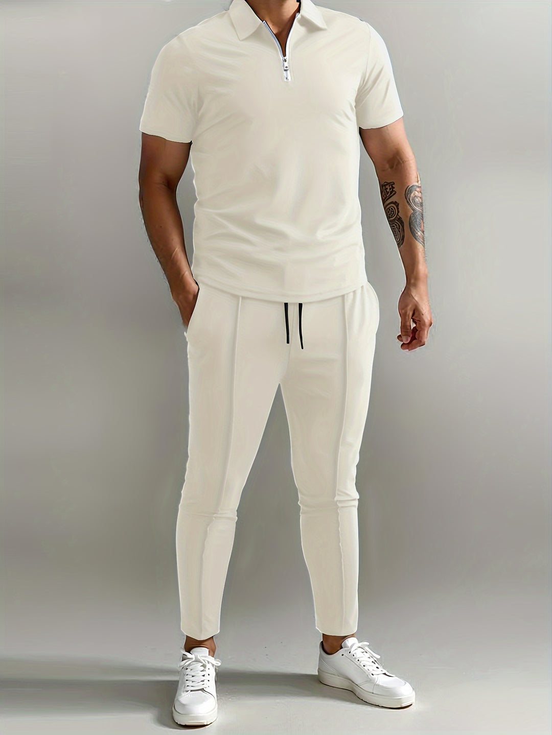 Herrar Set | Slimfit | Med Dragkedjekrage