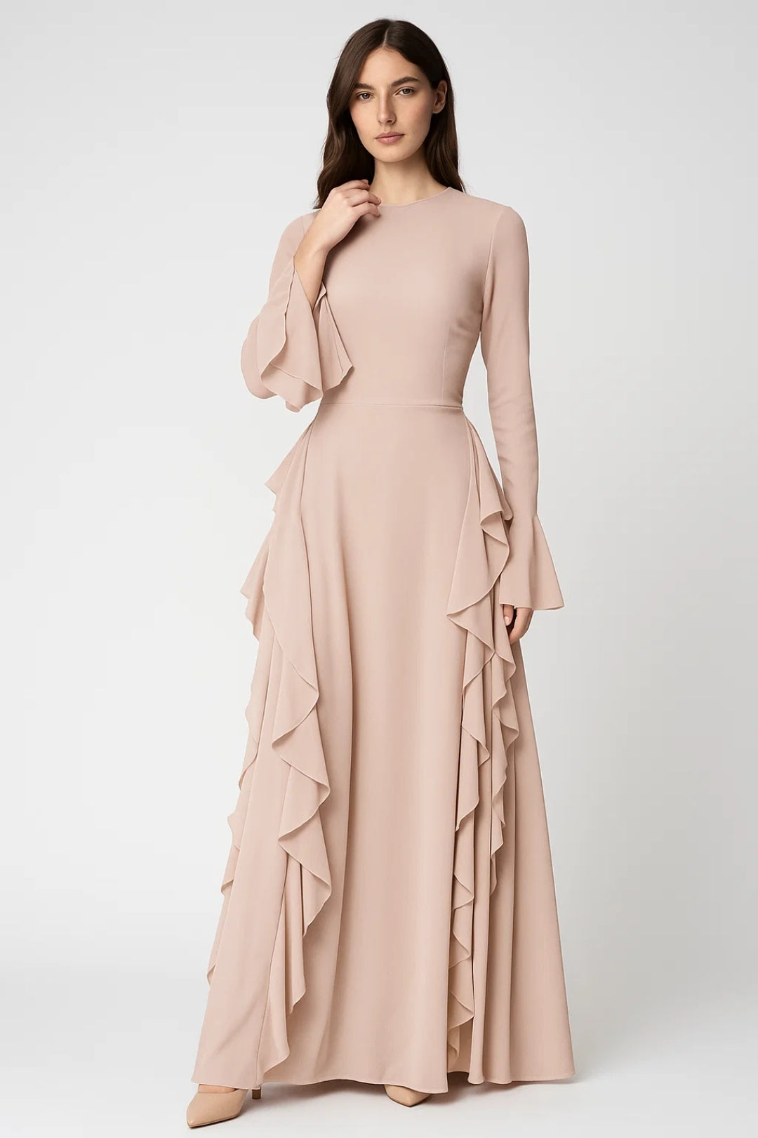Dam Klänning | Elegant | Volangdetaljer