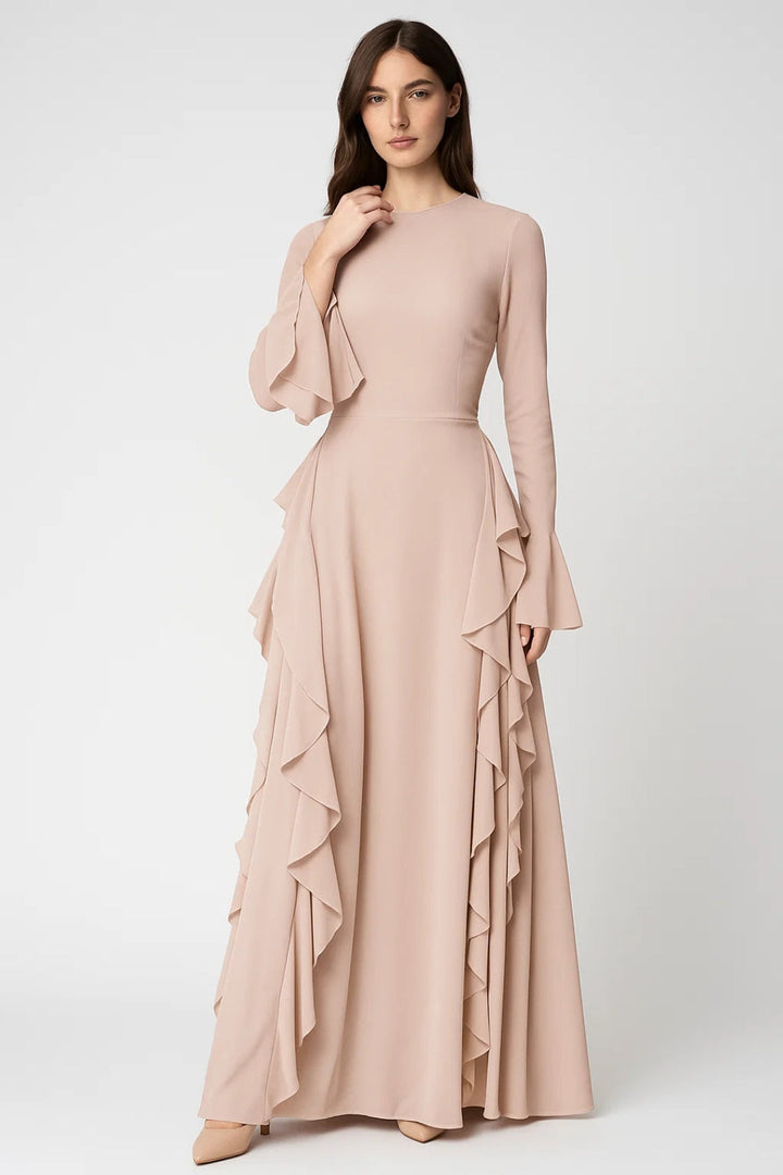 Dam Klänning | Elegant | Volangdetaljer