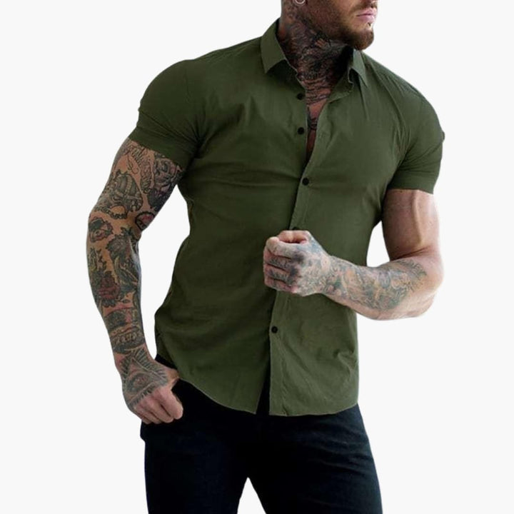 Herr Skjorta | Slimfit | Kort Ärm