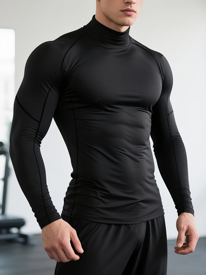 Herr T-shirt | Slimfit | Hög Krage
