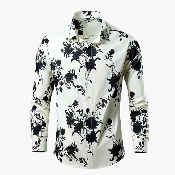 Herr Skjorta | Slimfit | Blommigt Mönster
